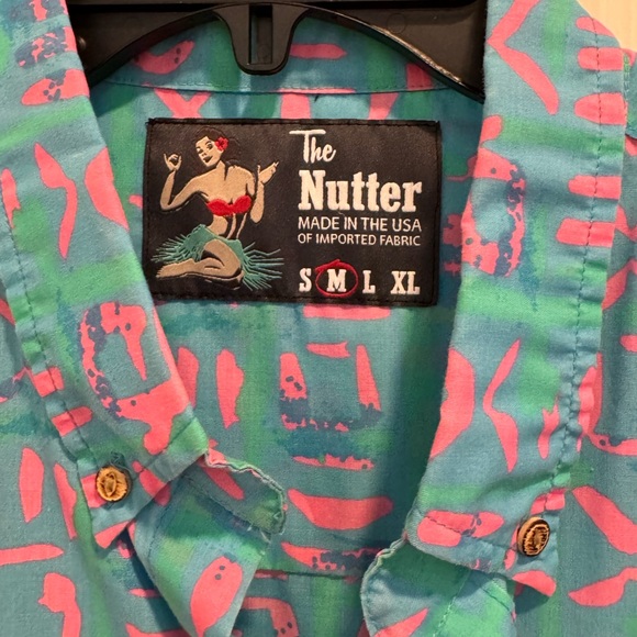 The Nutter Blue and Pink Casual Button Down Shirt - Picture 2 of 4